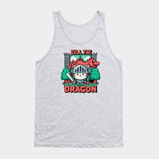 kill the dragon - cat knight Tank Top